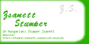 zsanett stumper business card
